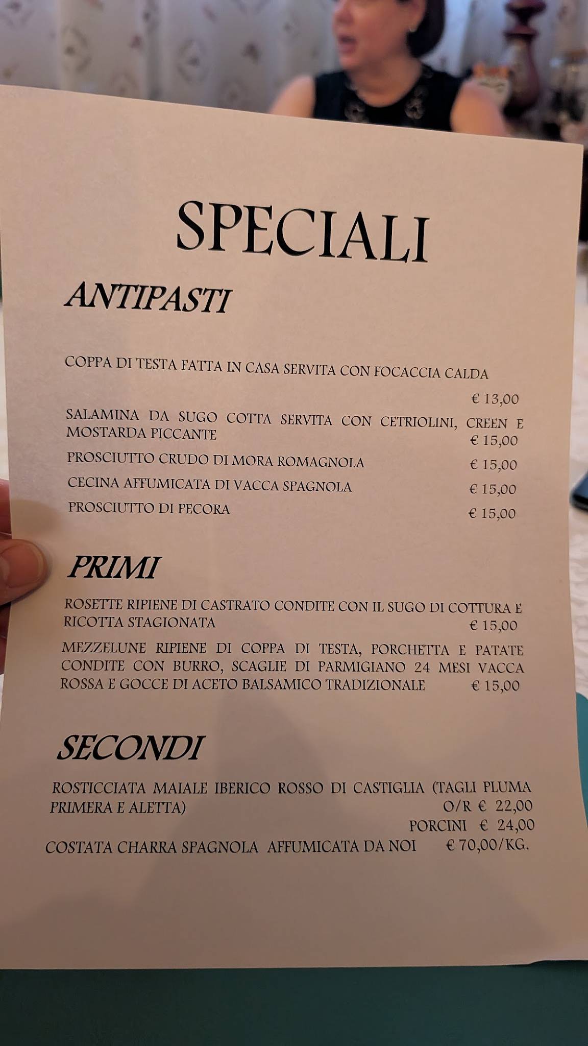 Menu di Laido e Corrotto 