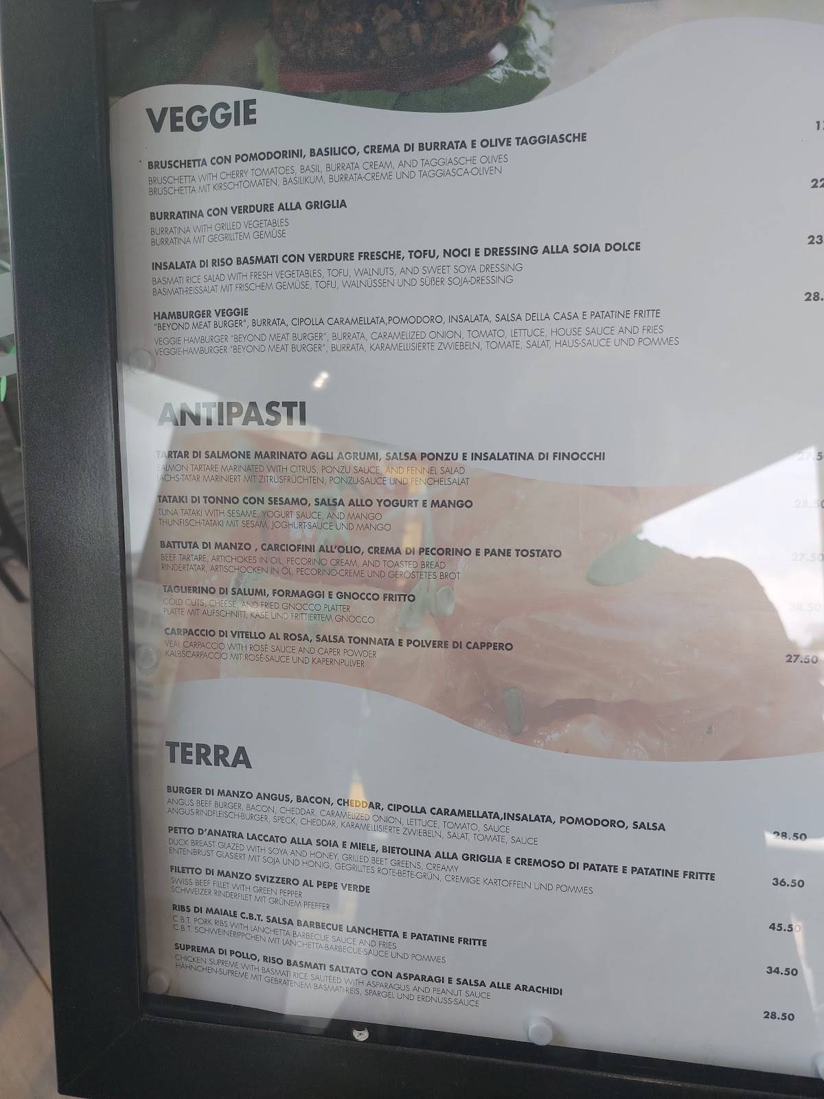Menu di Lanchetta Lounge Bar & Pinsa. 