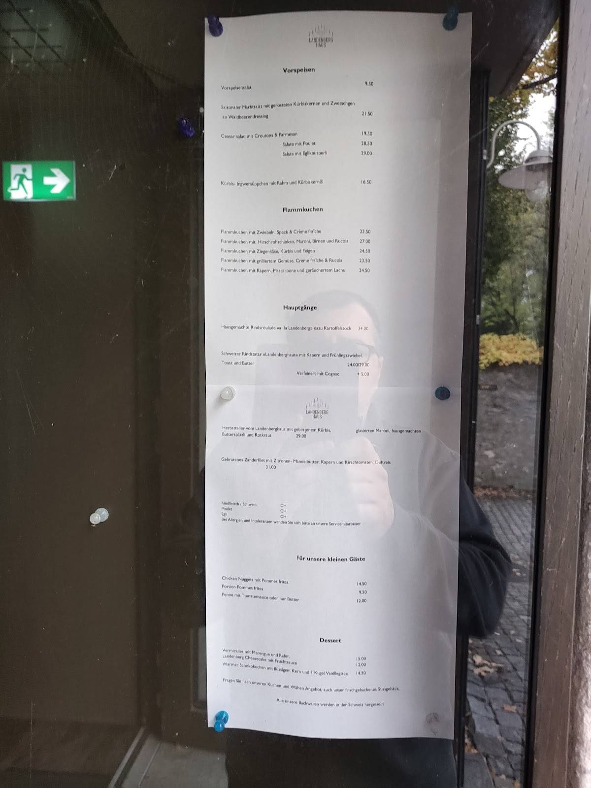 Menu di Landenberghaus Beizli 