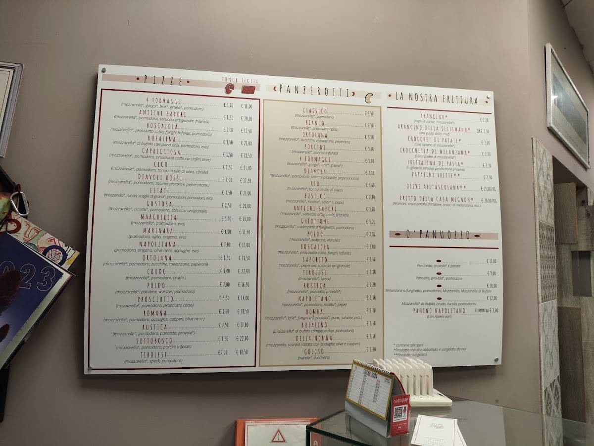 Menu di L'angolo dei sapori 