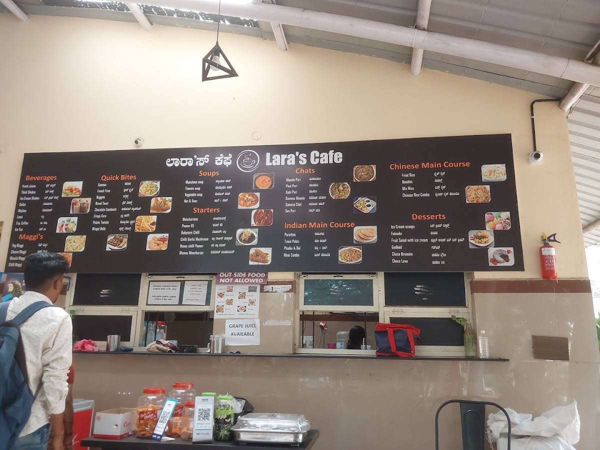 Lara's Cafe - SJCE menu