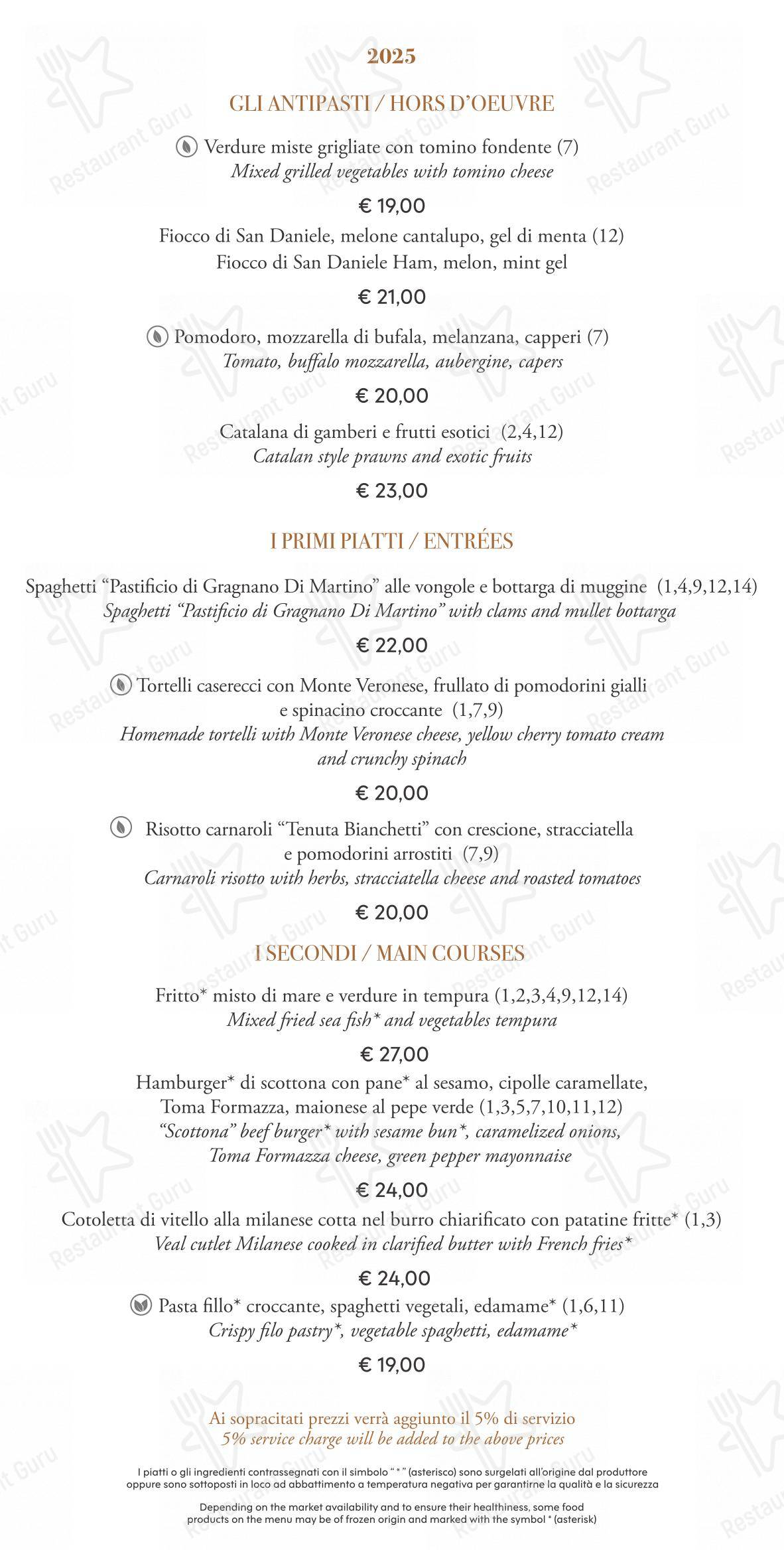 Основное меню pour Last Hall pub et bar