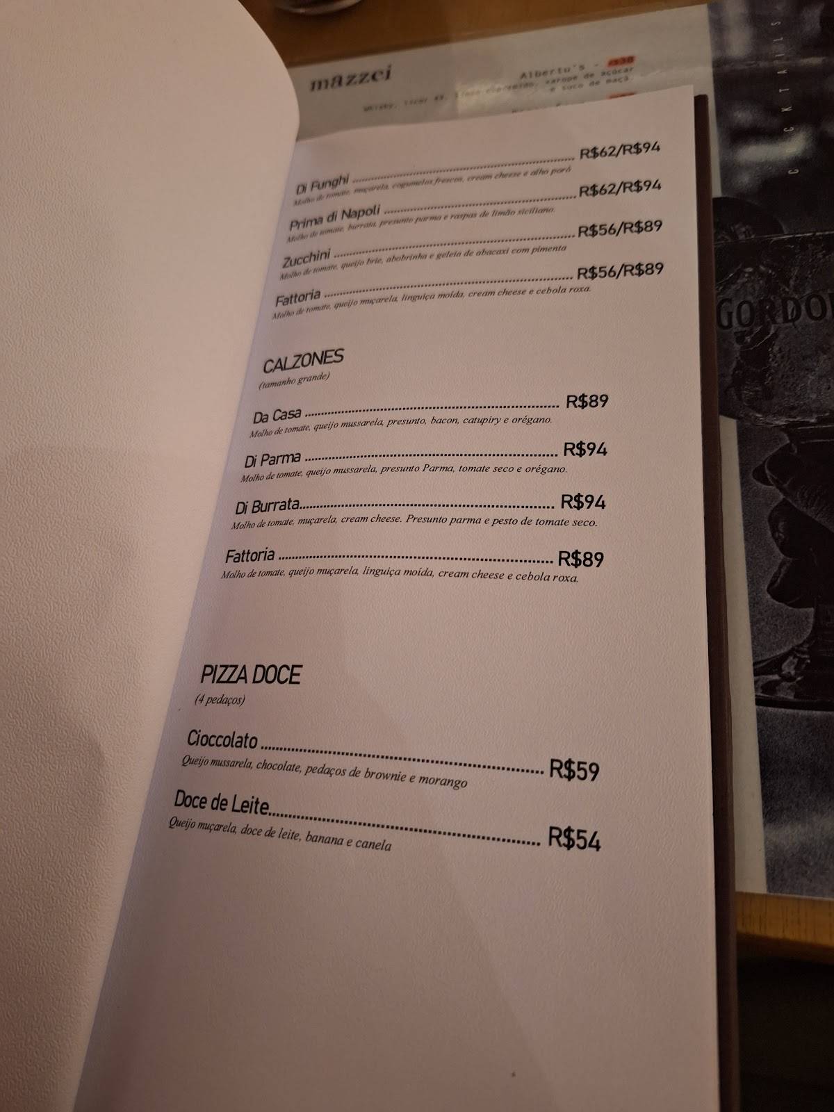 Empório Mazzei cardápio