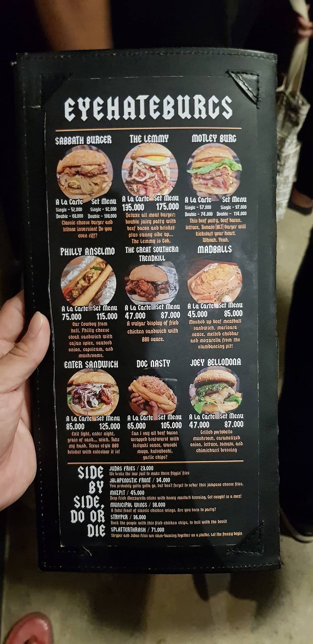 Menu at Lawless Burgerbar Menteng, Central Jakarta, Jl. H. Agus Salim No.60