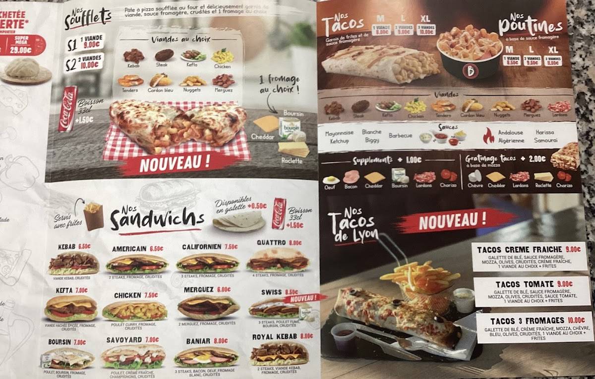 Menu de Le B76