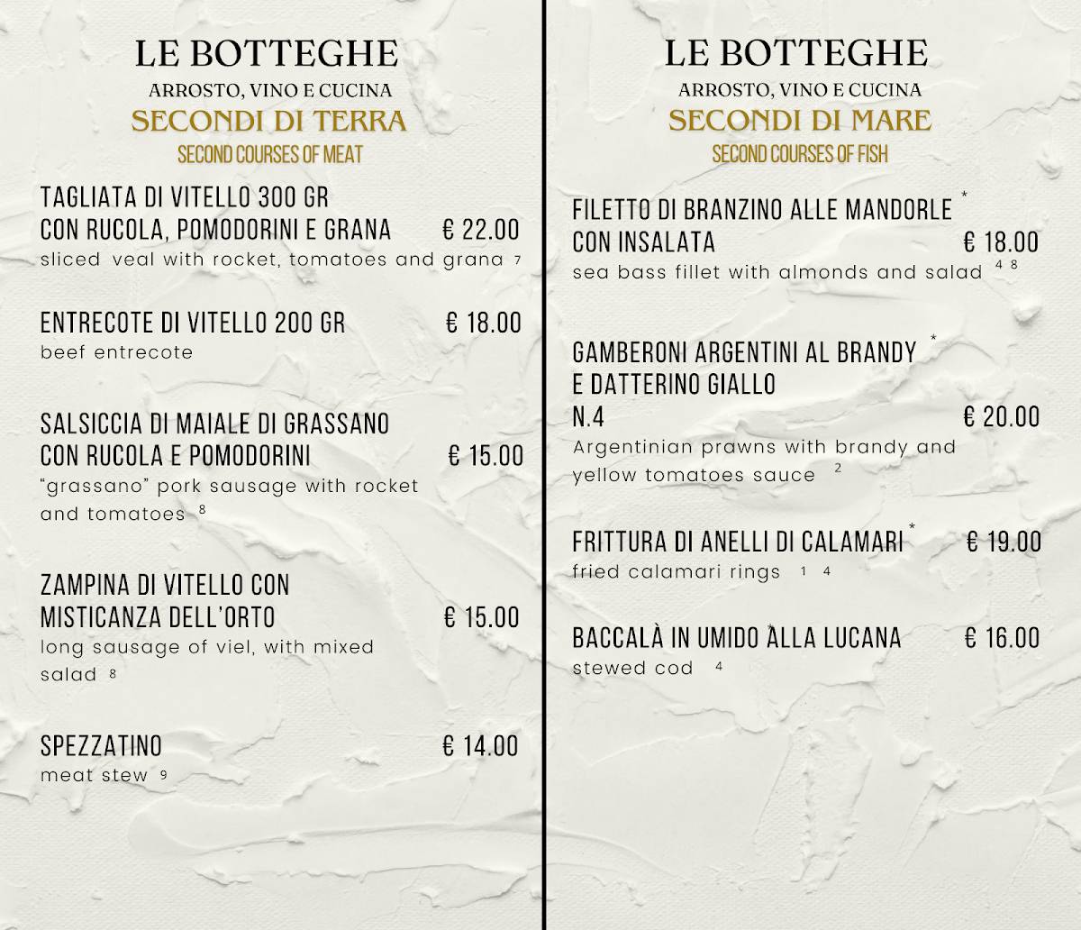 Menu di Le Botteghe Nuova Gestione 