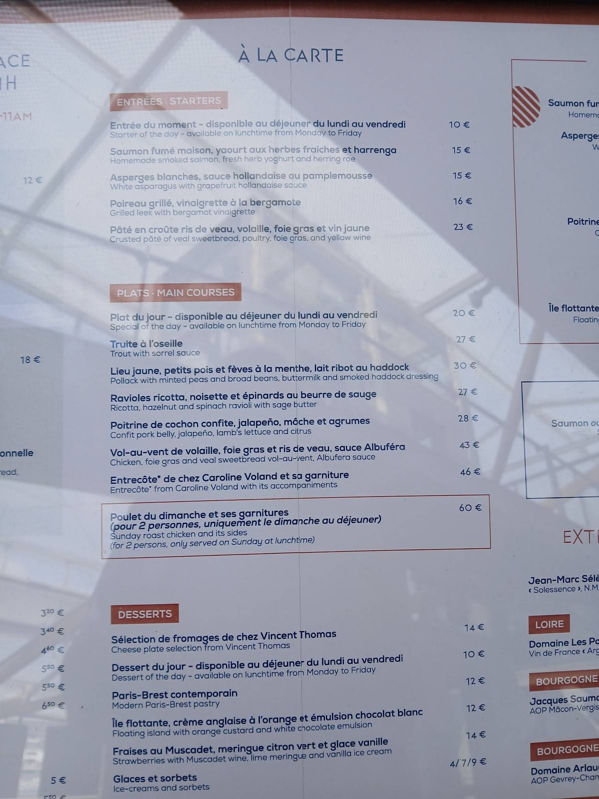 Menu de Le Paris-Brest by Christian Le Squer