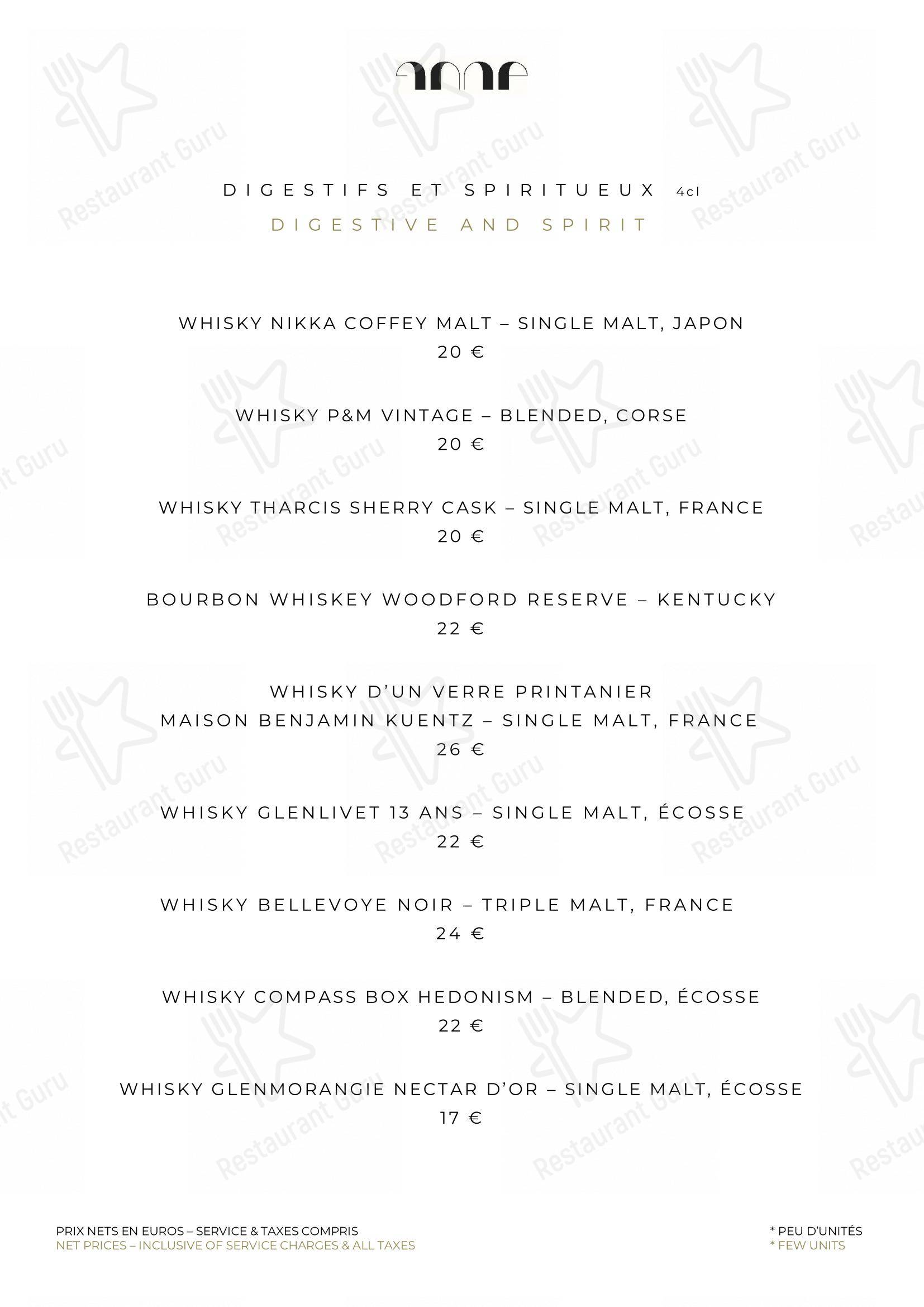 Le Pavillon de la Reine dans Paris - Takeaway Menu