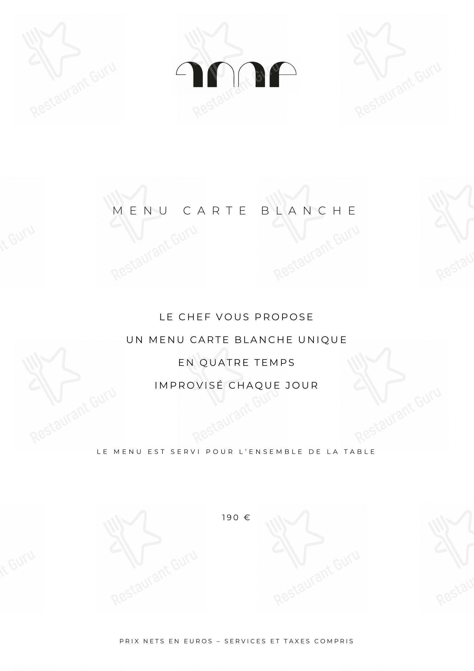 Menu pour Le Pavillon de la Reine - Крафт меню