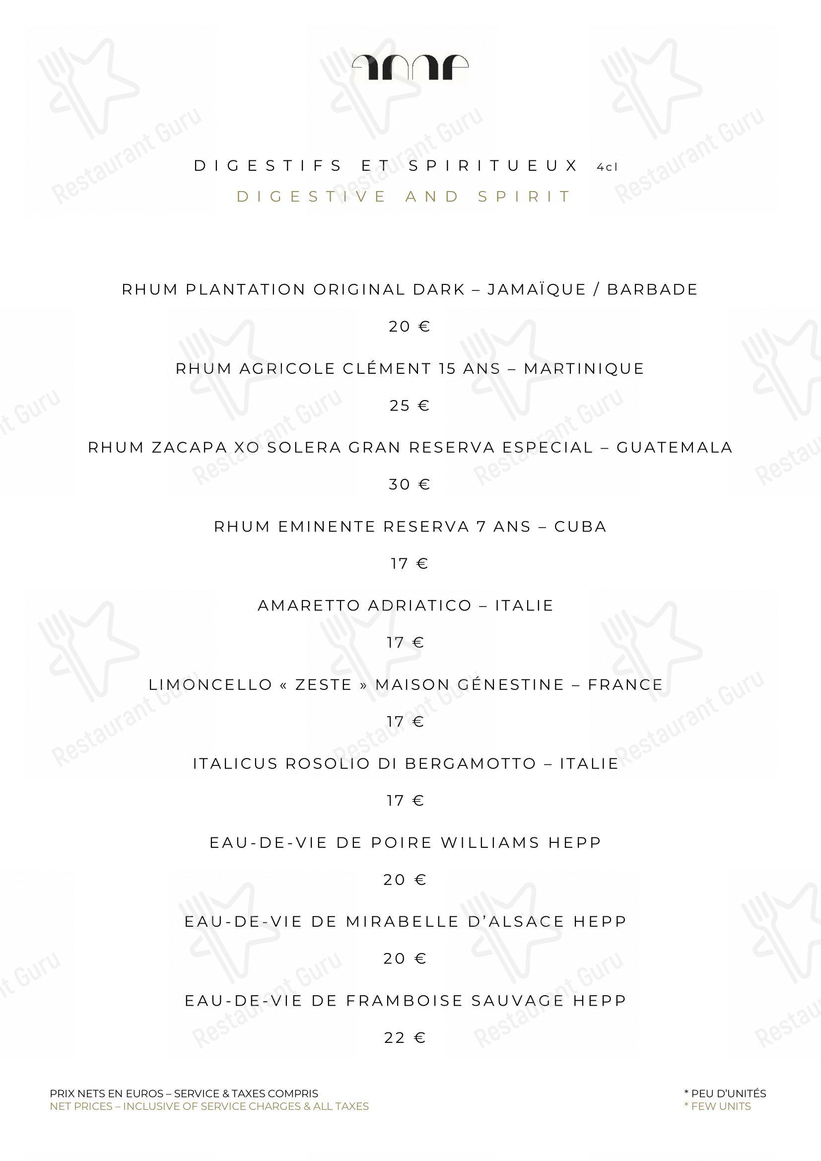 Le Pavillon de la Reine dans Paris - Takeaway Menu