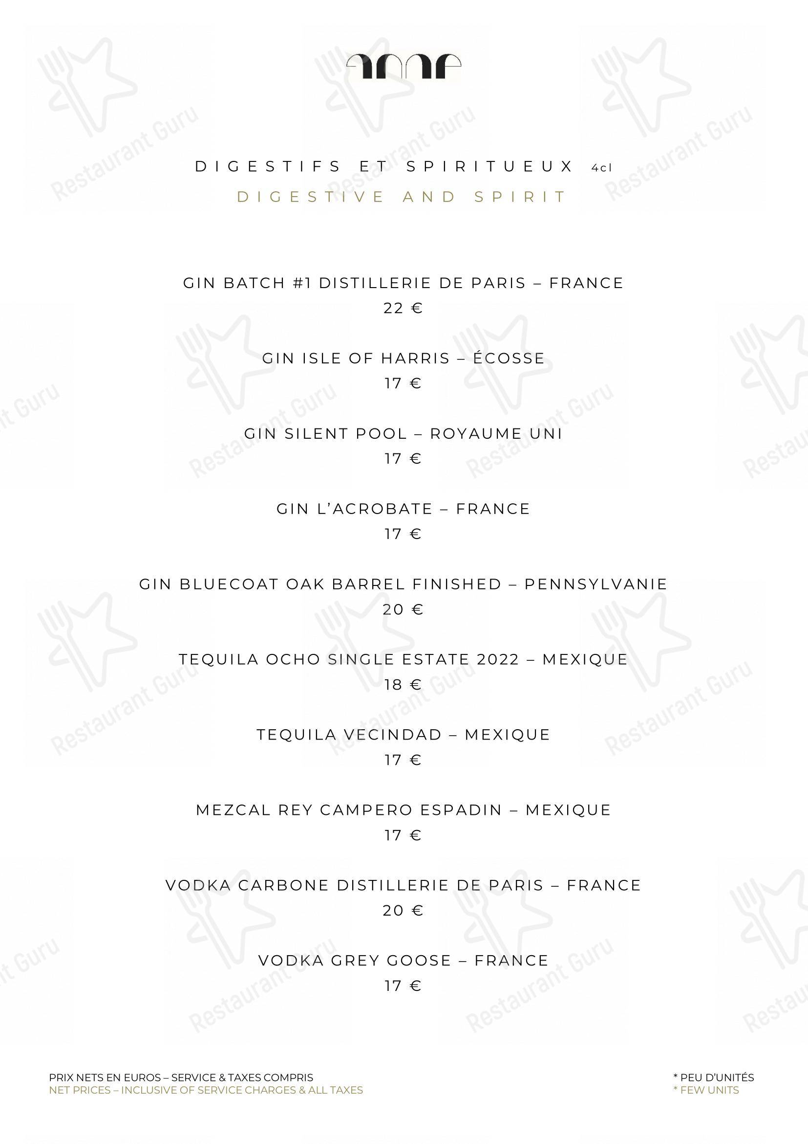 Le Pavillon de la Reine dans Paris - Takeaway Menu