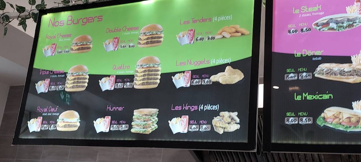 Menu de Kebab Le Victoria avenue