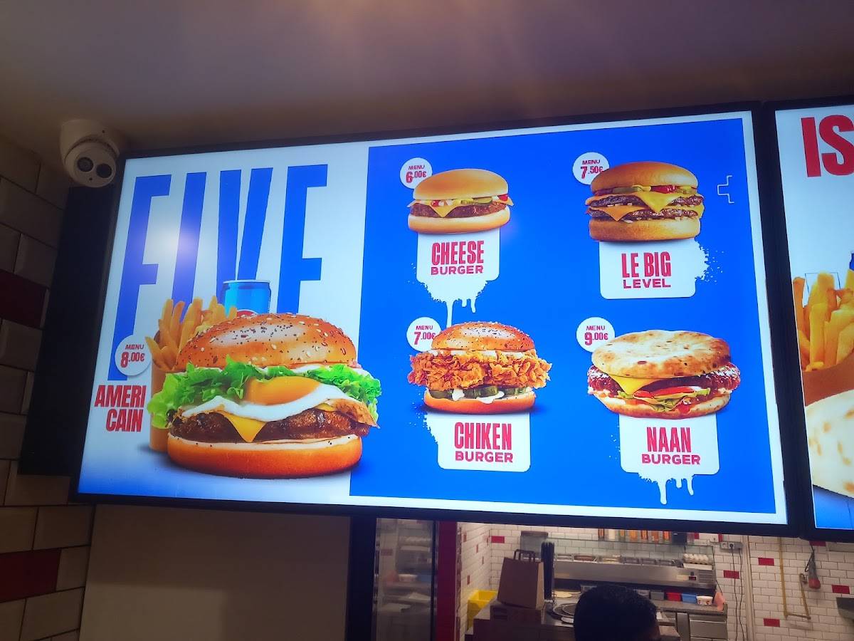 Menu de Level Five