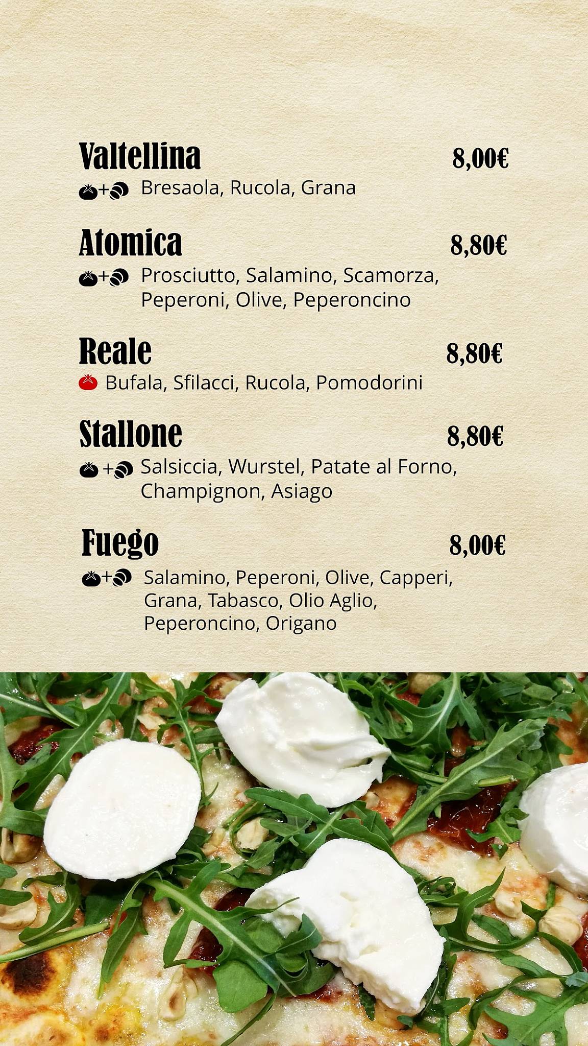 Menu di Licia Pizzeria Da Asporto 
