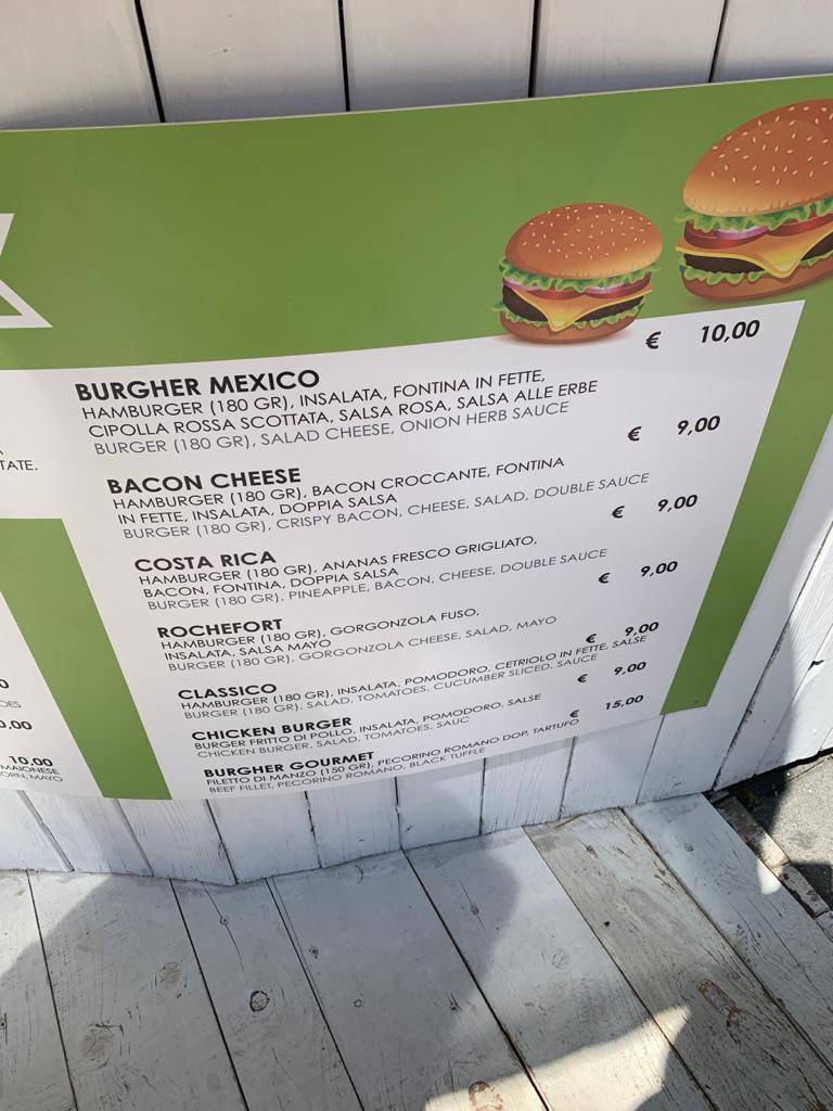 Menu di Victoria Beach 