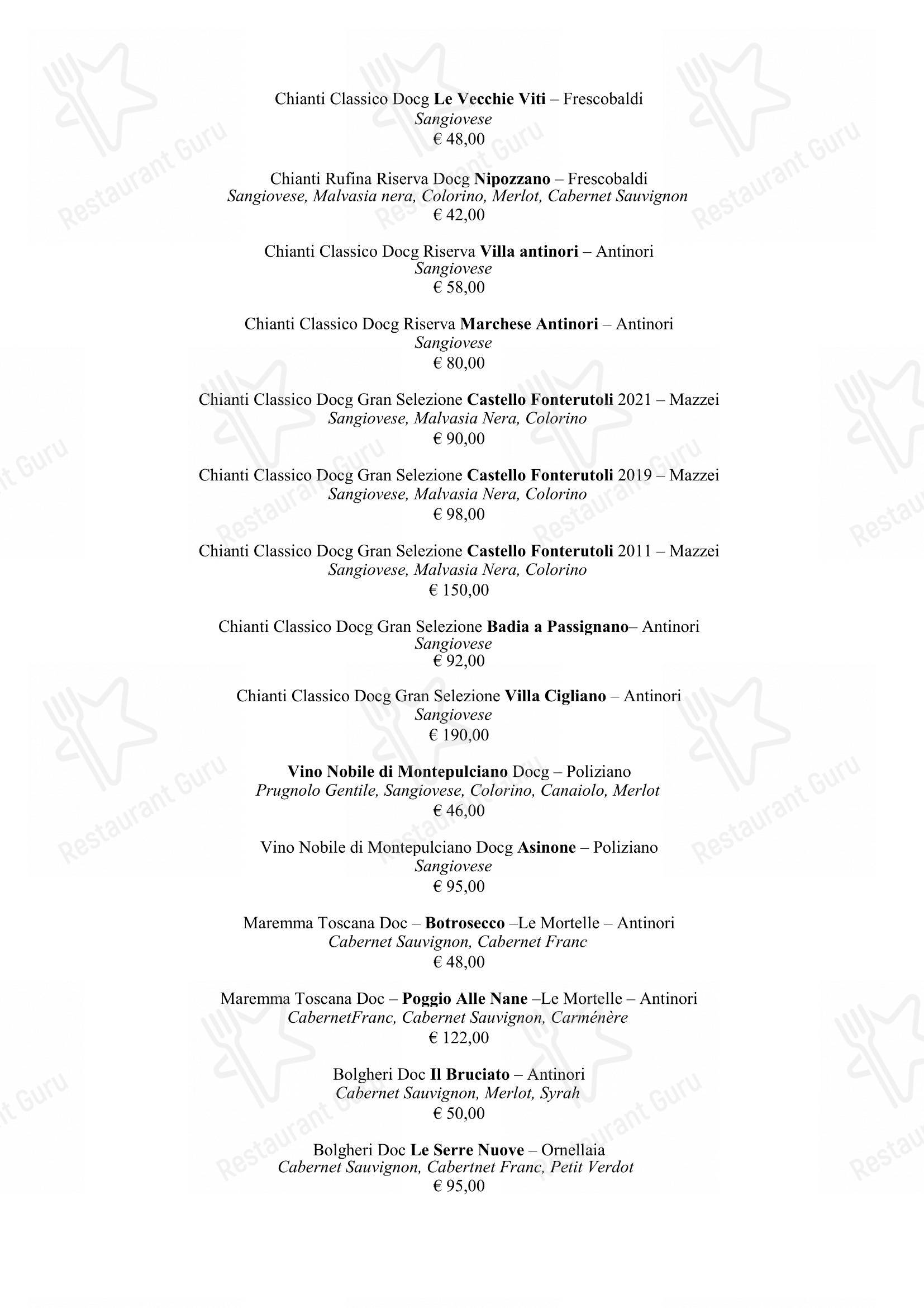 Life in Roma - Menu