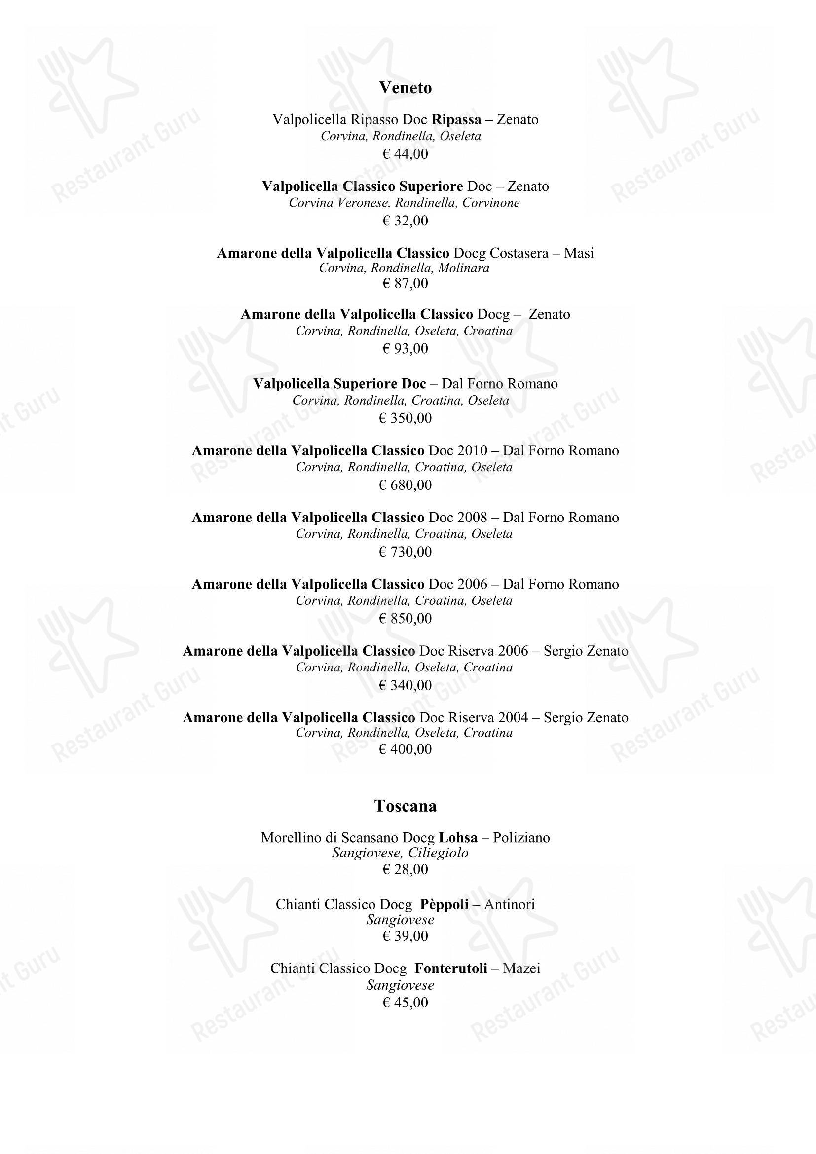 Life in Roma - Menu