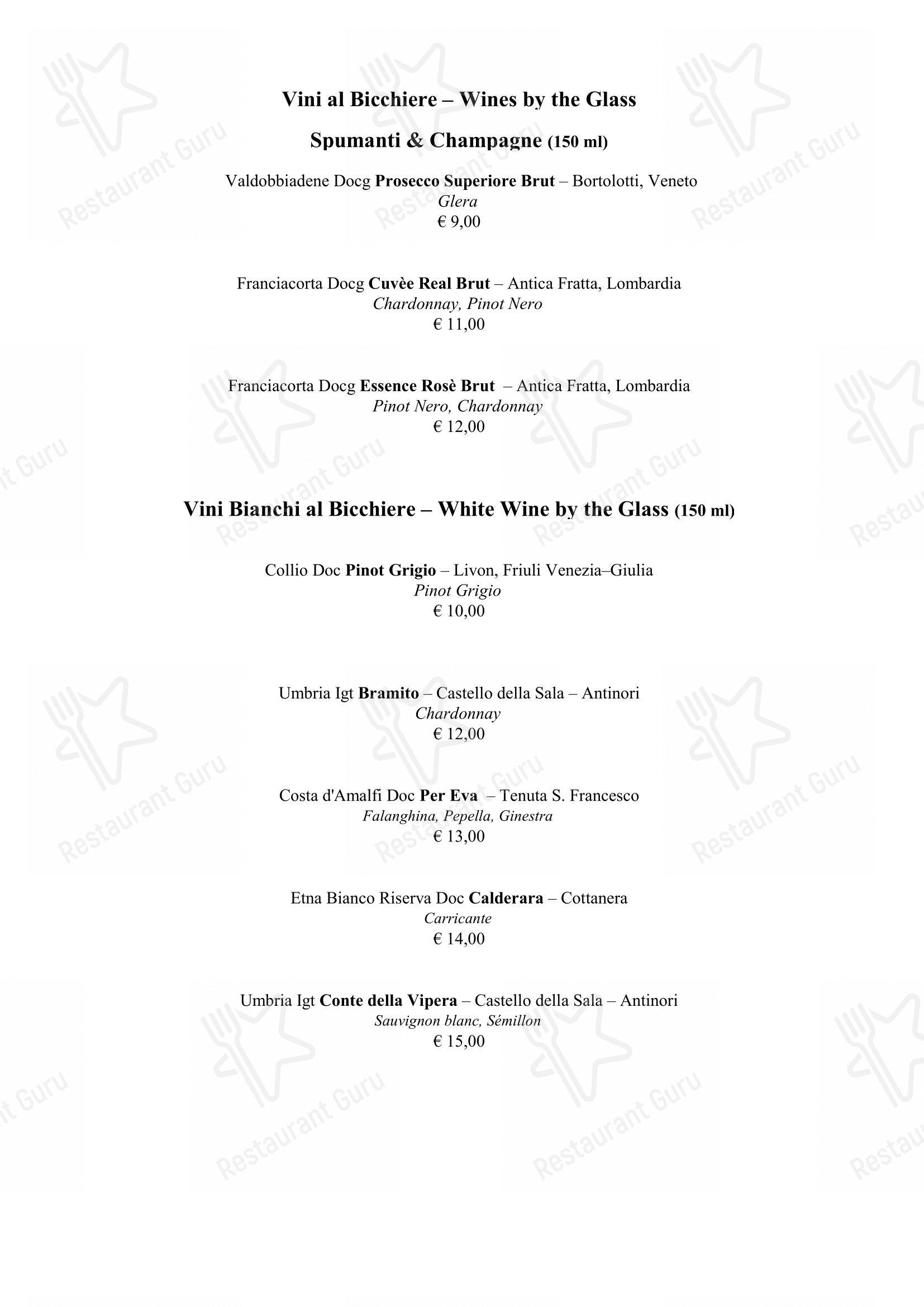 Life in Roma - Menu