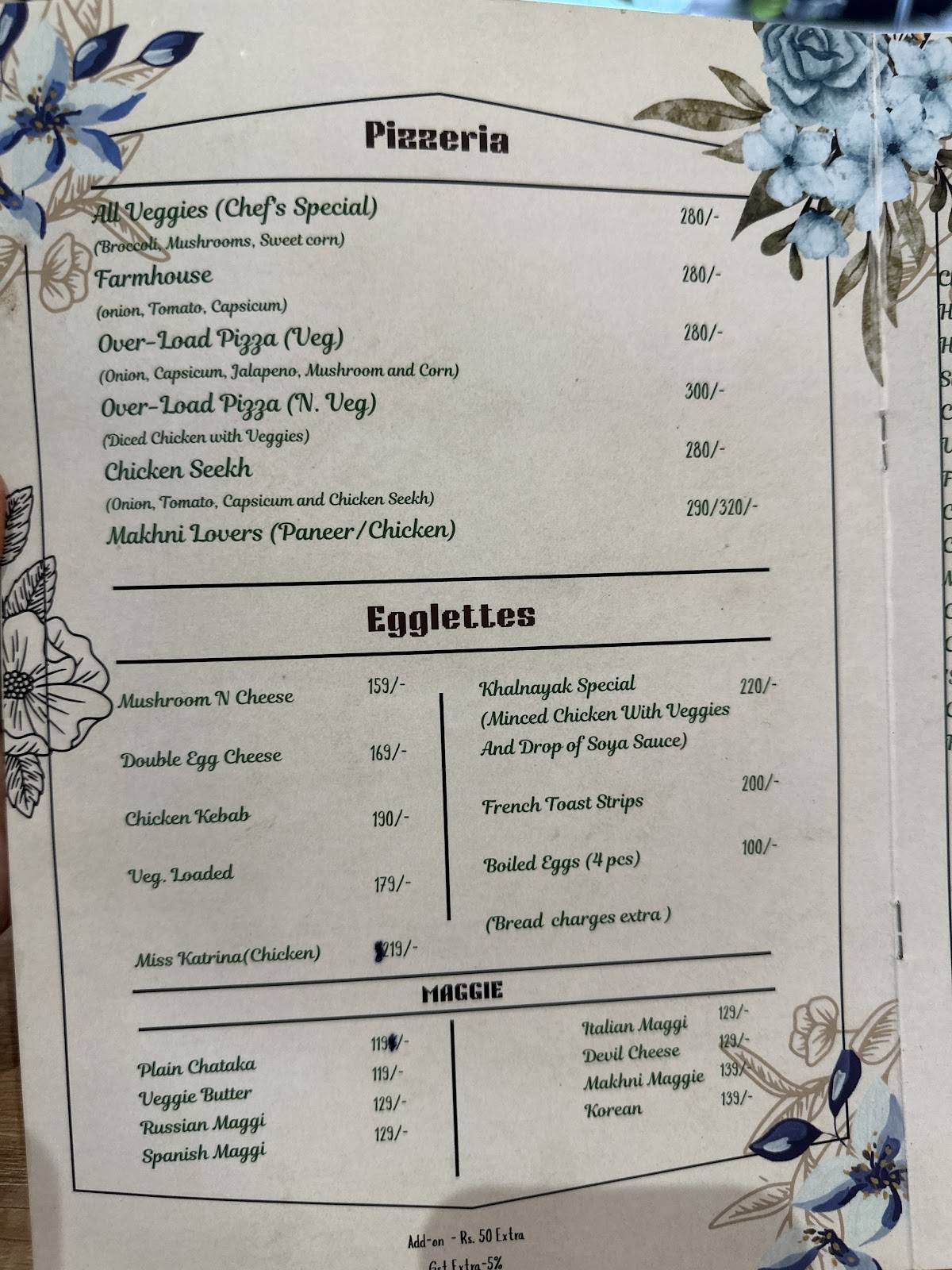 Lite Brown Cafe menu