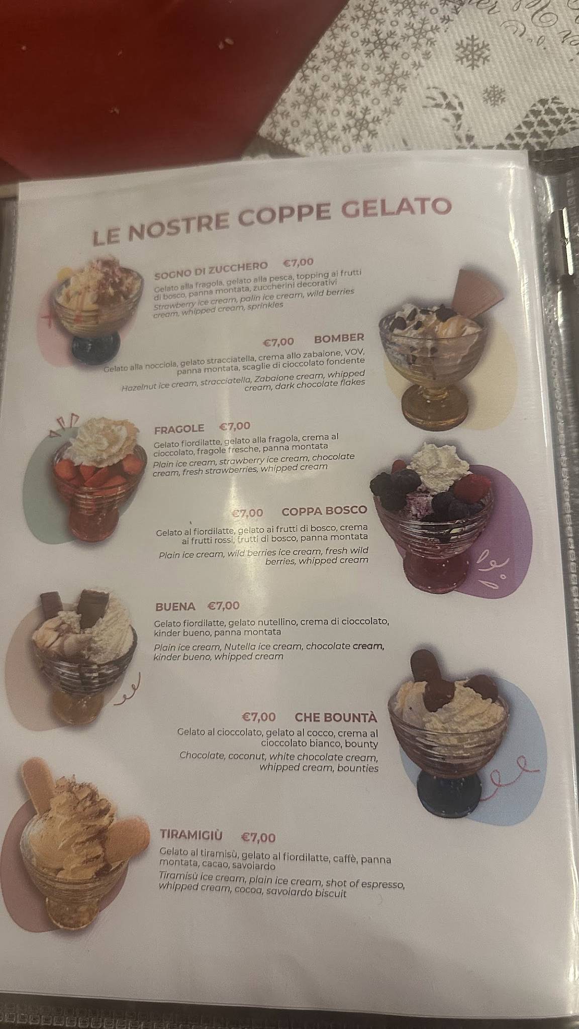 Menu di Roxy Bar Ristorante - Pizzeria 