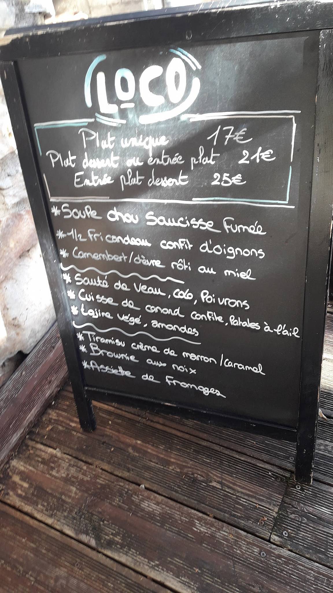 Menu de Loco