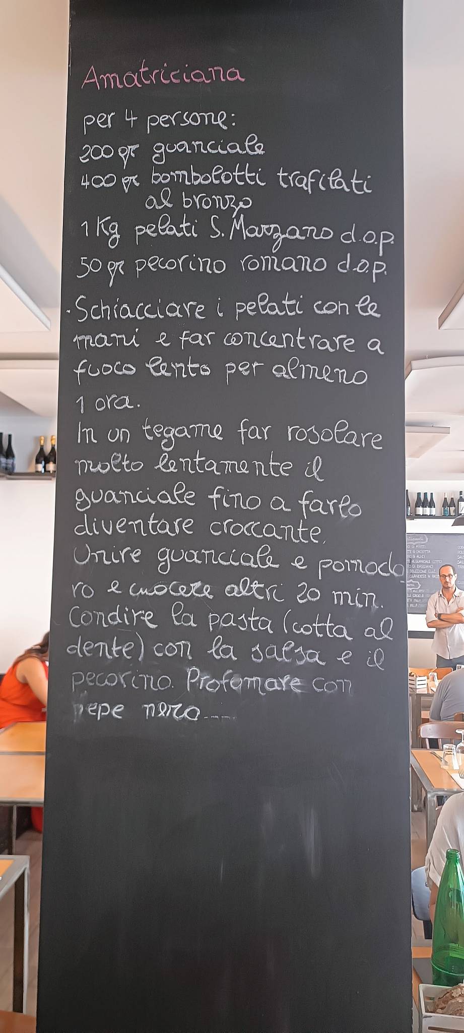 Menu di Lo'steria 