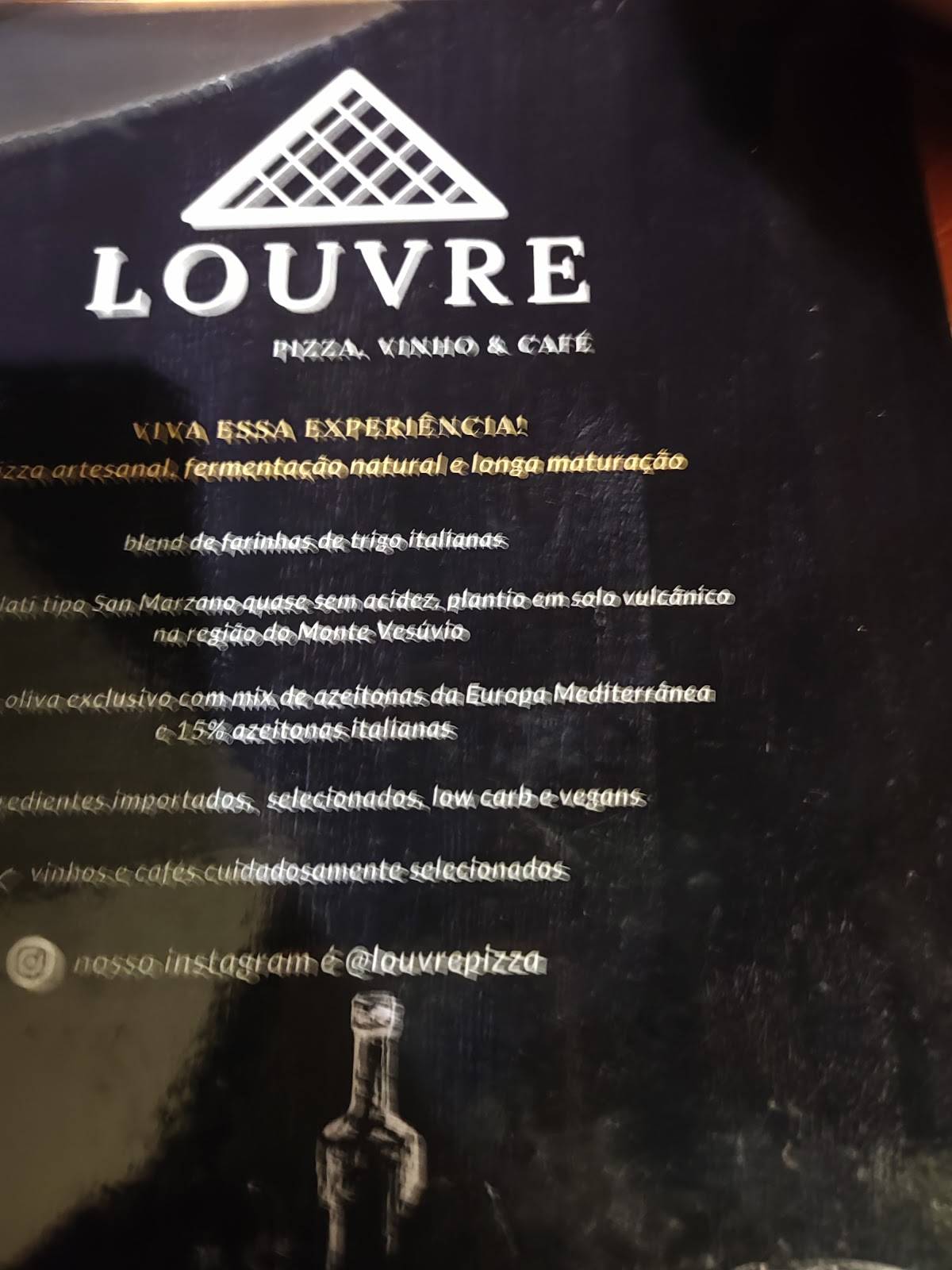 Louvre - Pizza, Vinho & Café cardápio