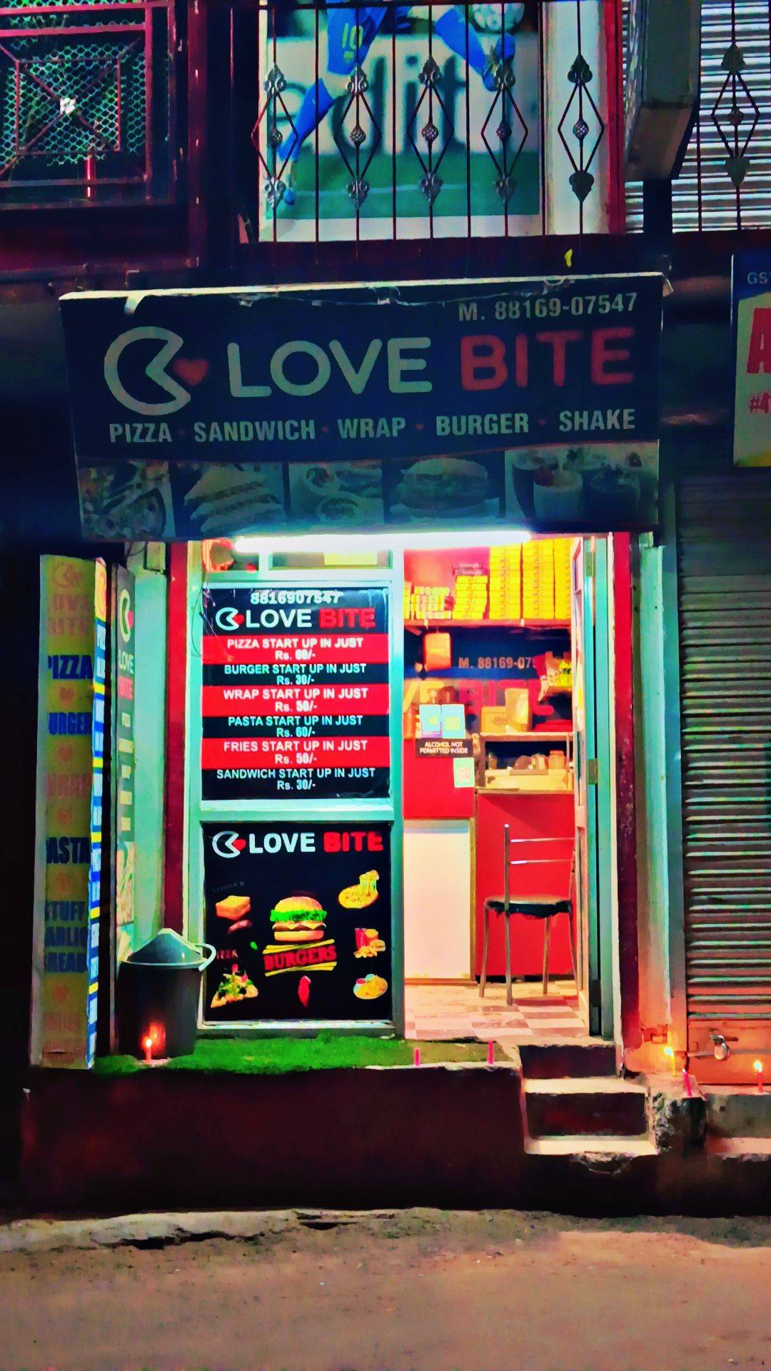 Love bite menu