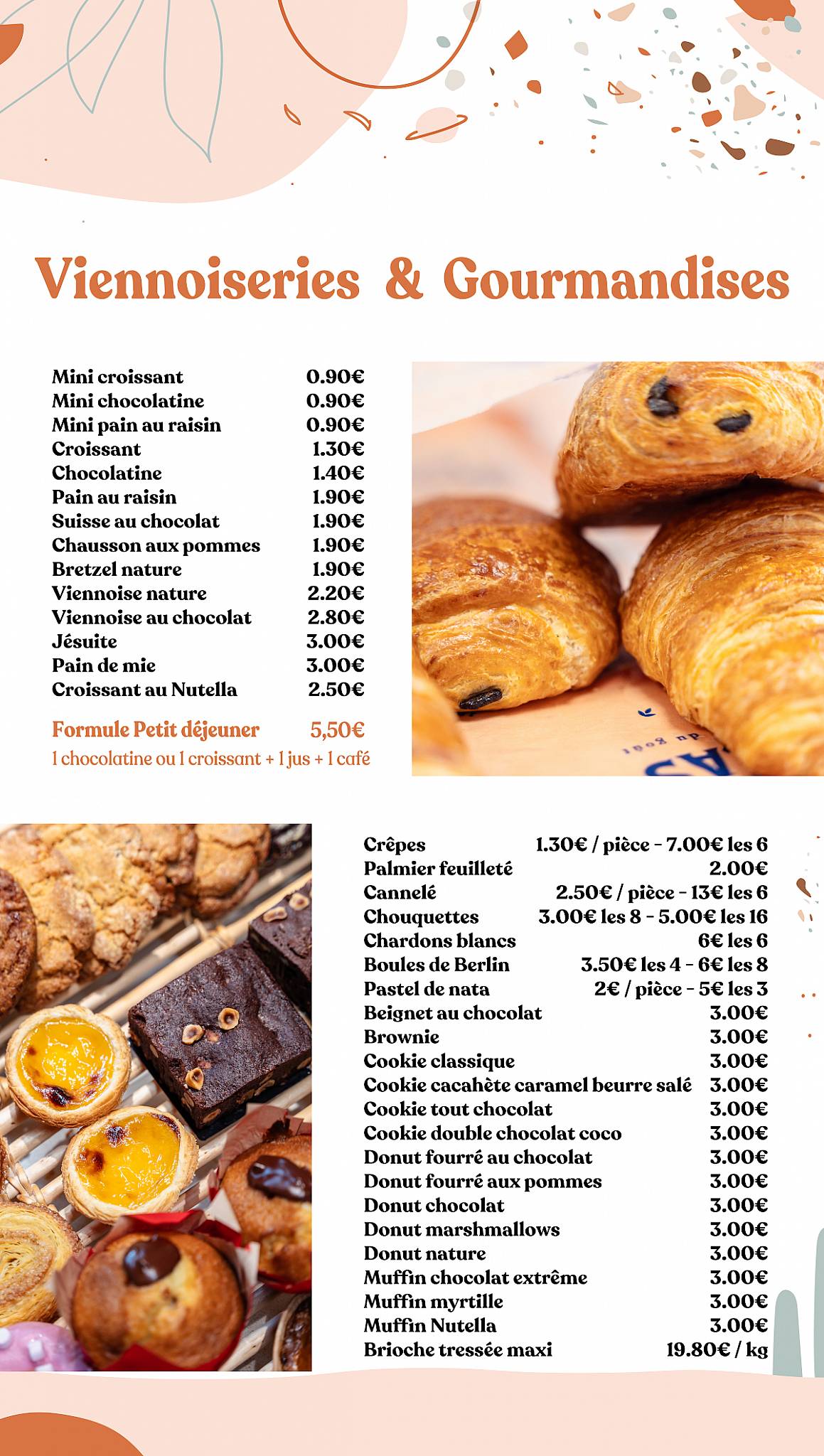 Menu de Lucas - Boulanger | Pâtissier | Traiteur