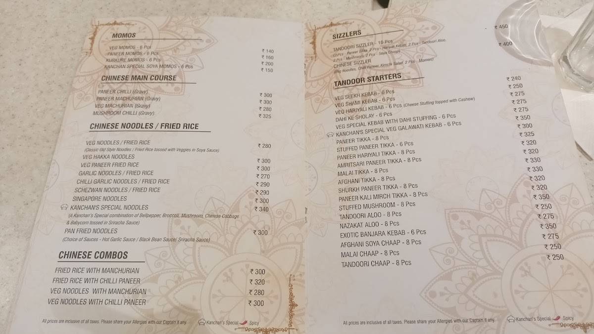 Kanchan Restaurant menu