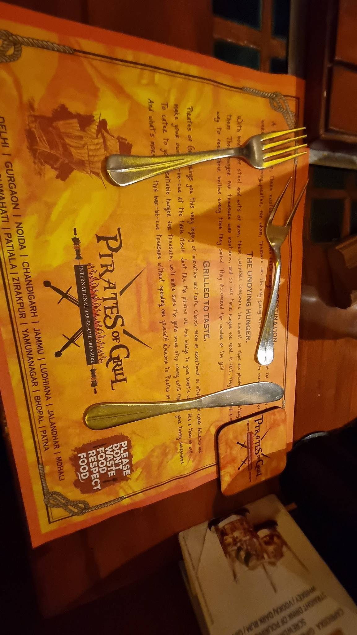 Pirates Of Grill menu