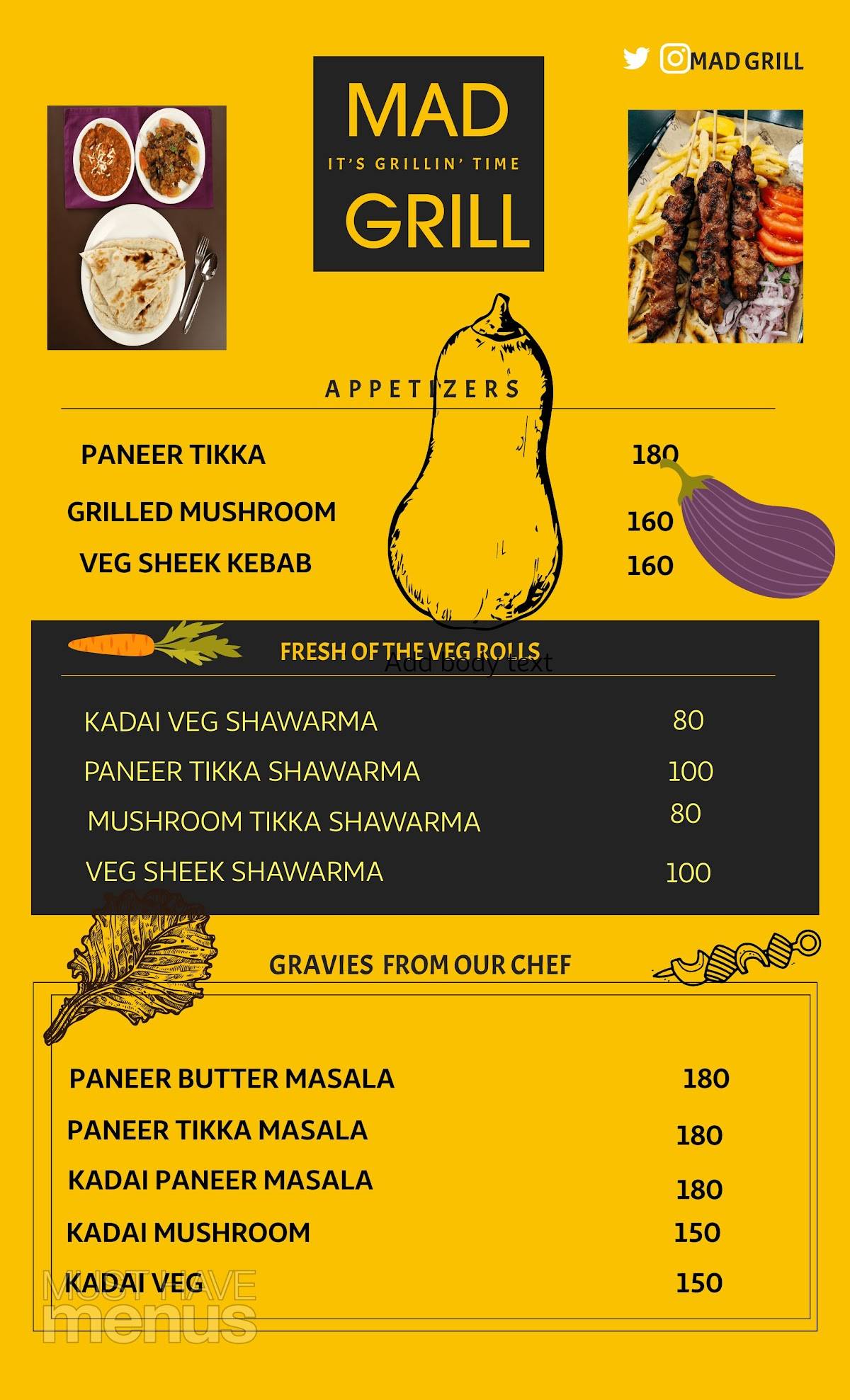 MAD GRILL (VPFOODS) menu