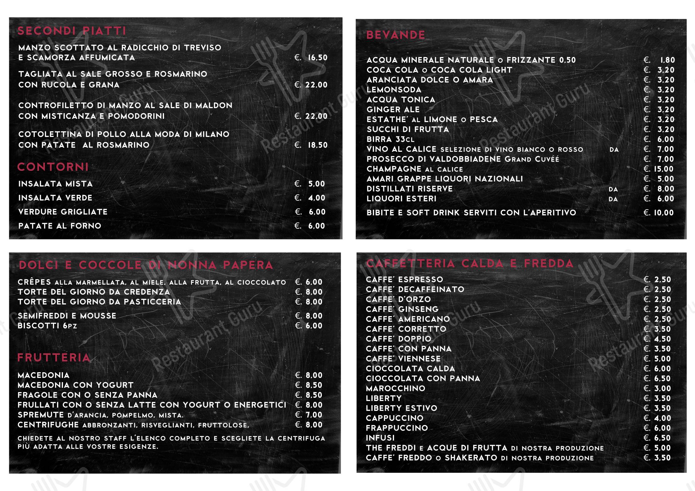 Menu di MAGENTINO BISTRONOMIA MILANESE - Menu
