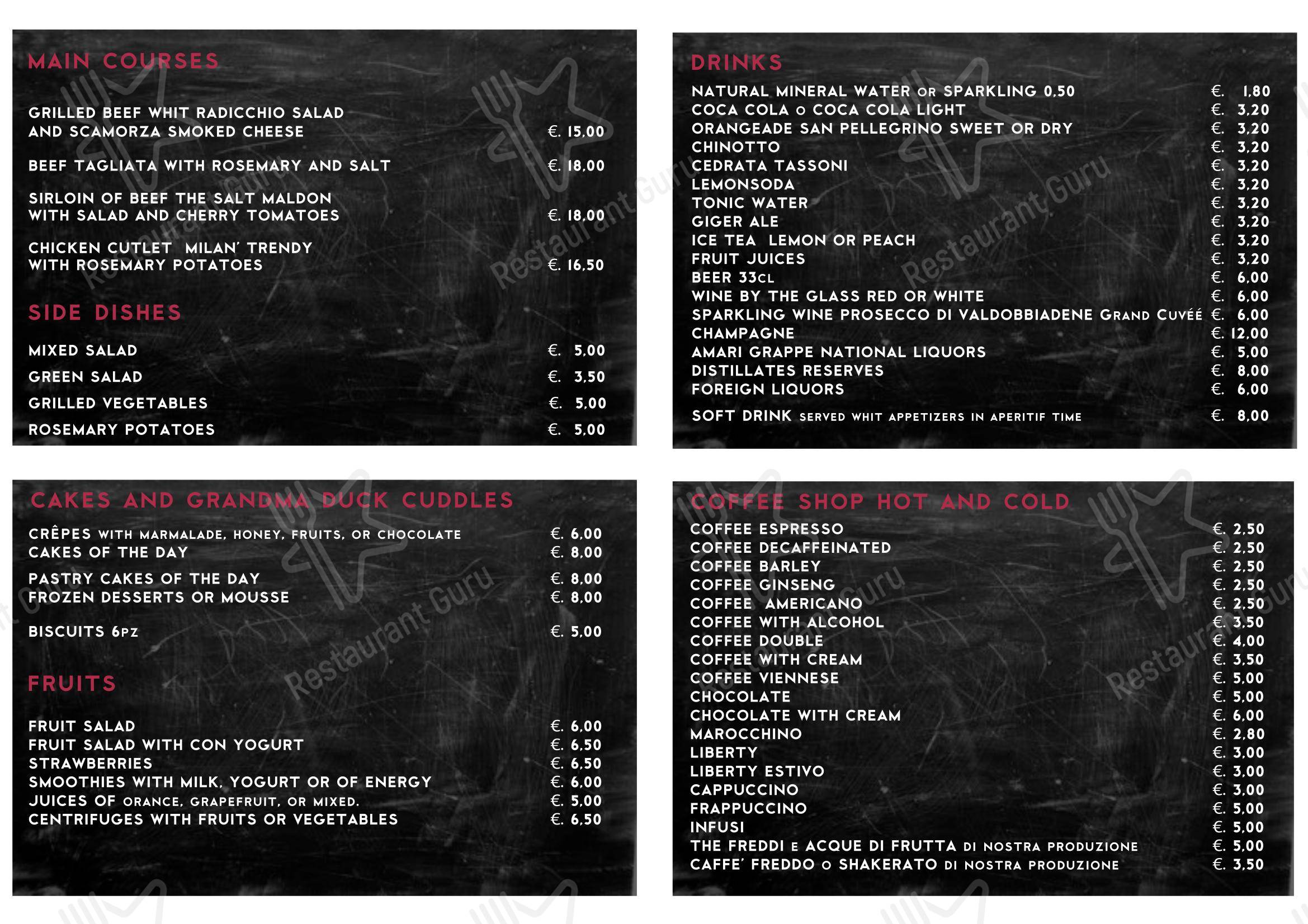 菜单 per MAGENTINO BISTRONOMIA MILANESE ristorante