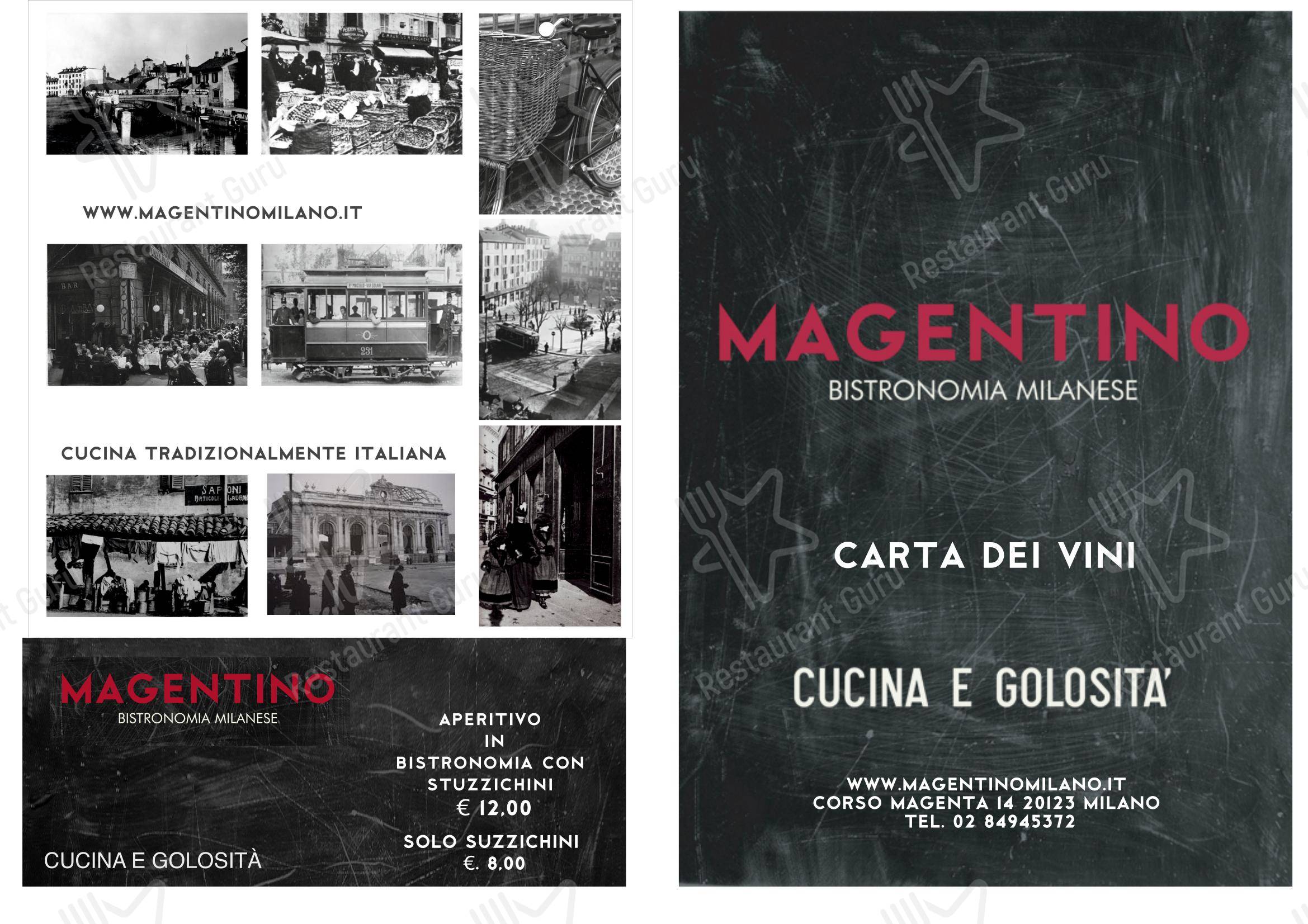 Menu di MAGENTINO BISTRONOMIA MILANESE - Коктейльная карта
