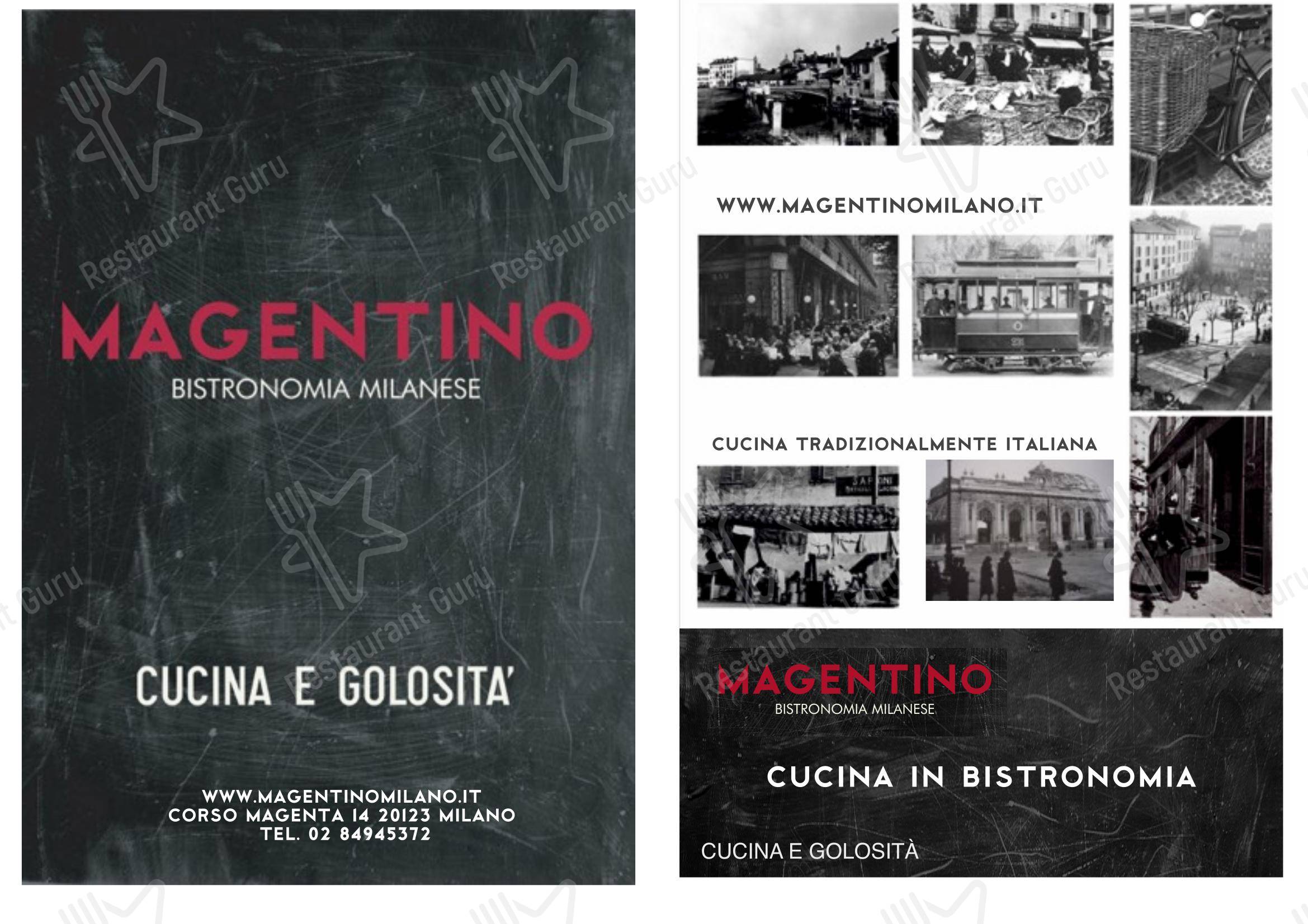 Menu di MAGENTINO BISTRONOMIA MILANESE - Ночное меню