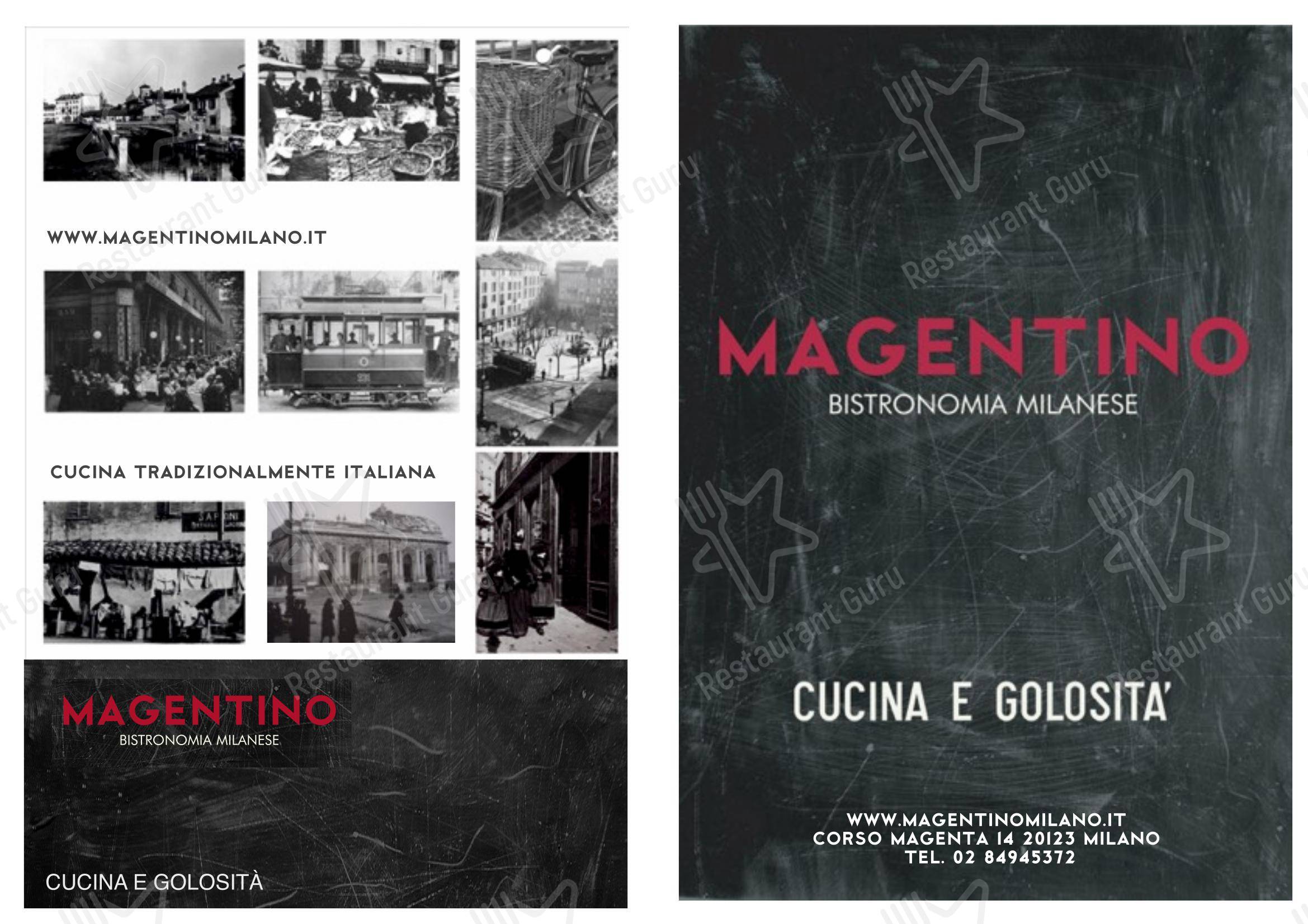 菜单 per MAGENTINO BISTRONOMIA MILANESE in Milano