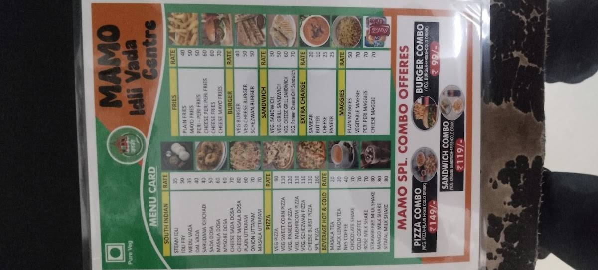 MAMO IDALI WADA CENTER shop no 2 best nasta nashik menu