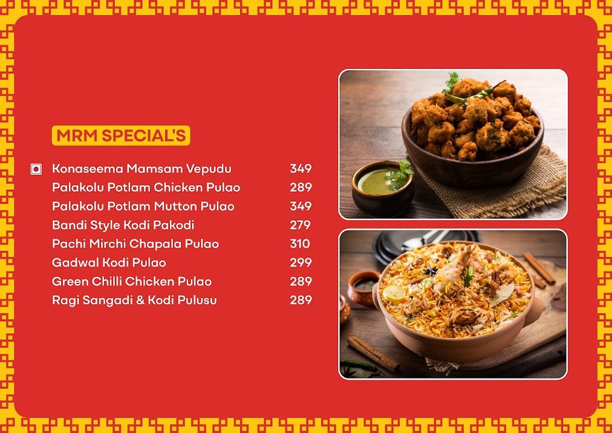 MEESALA RAJUGARI MESS menu