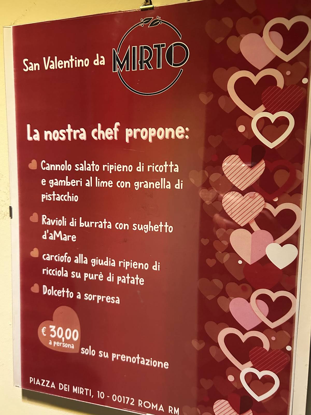 Menu di MIRTO - Latteria con cucina 