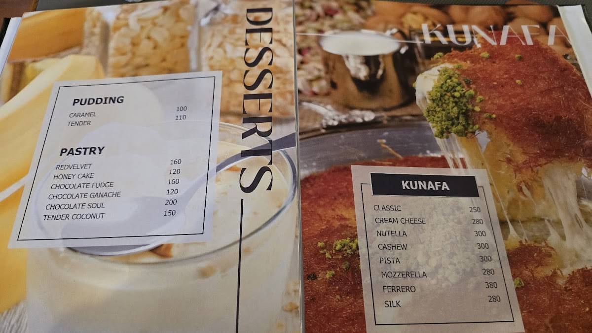 MRA BAKERY & RESTAURANT menu