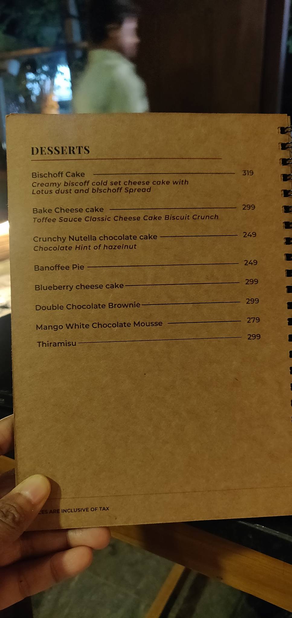 MY.KA Cafe Mysore menu