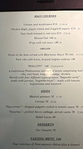 Menu di Madama Piola 