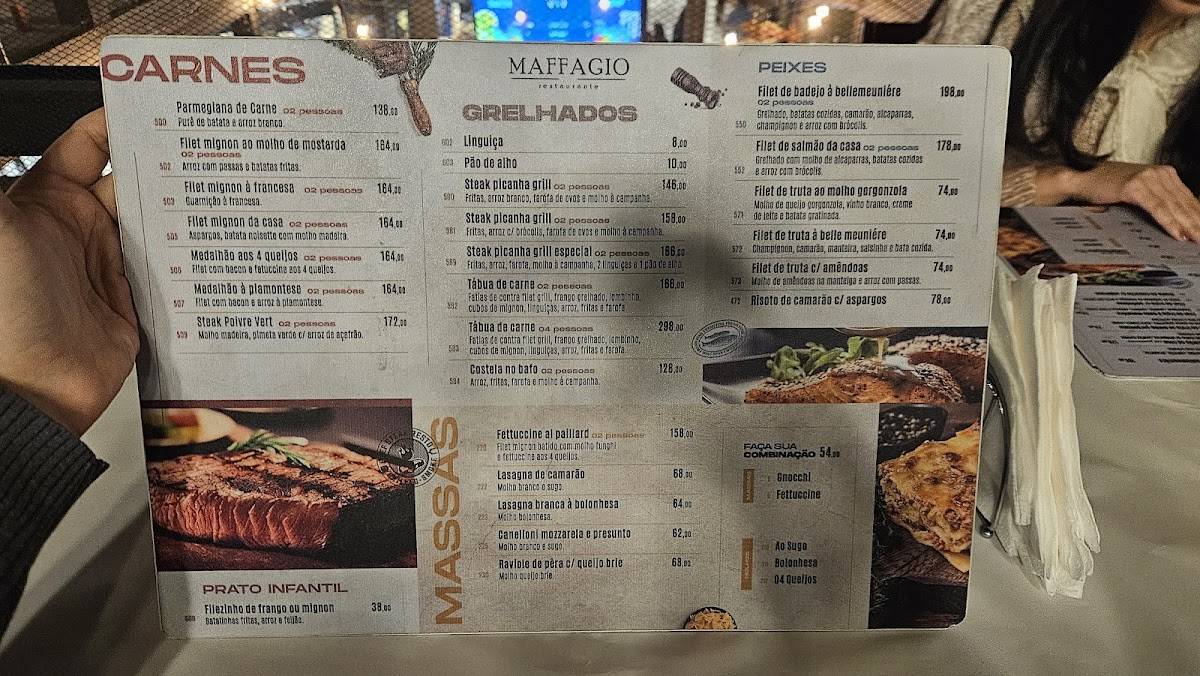 Maffagio Restaurante cardápio