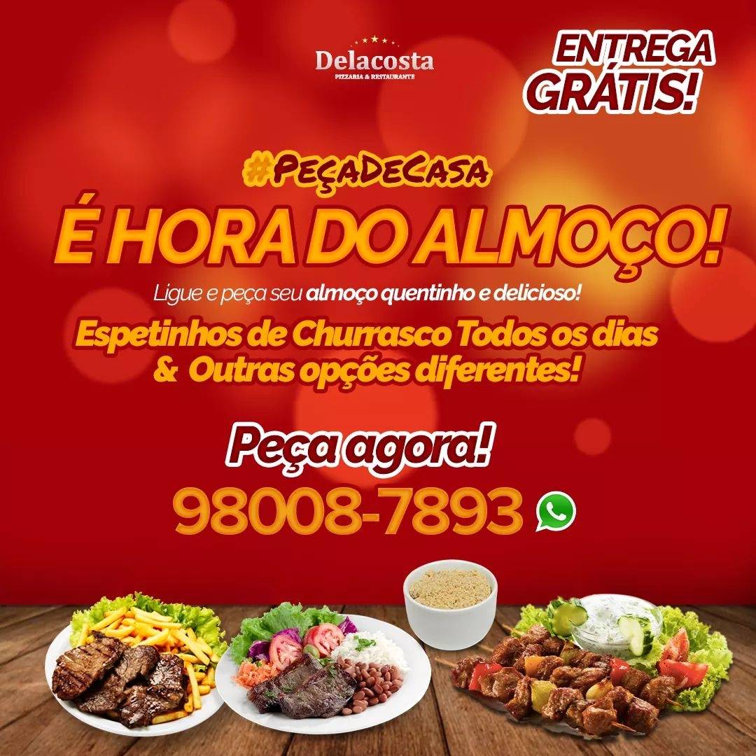 Delacosta Pizzaria cardápio
