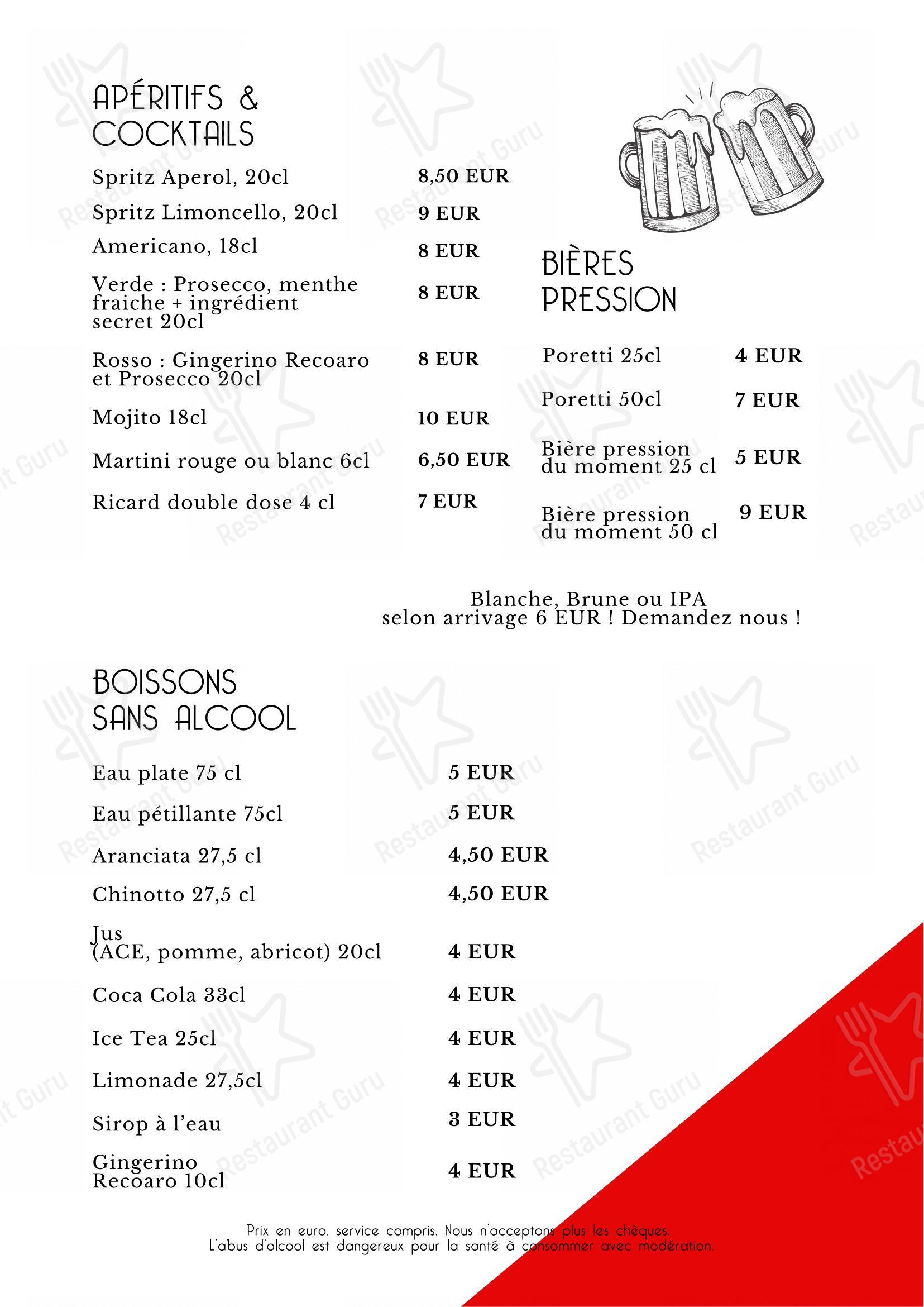 Menu pour Magnagati - Menu