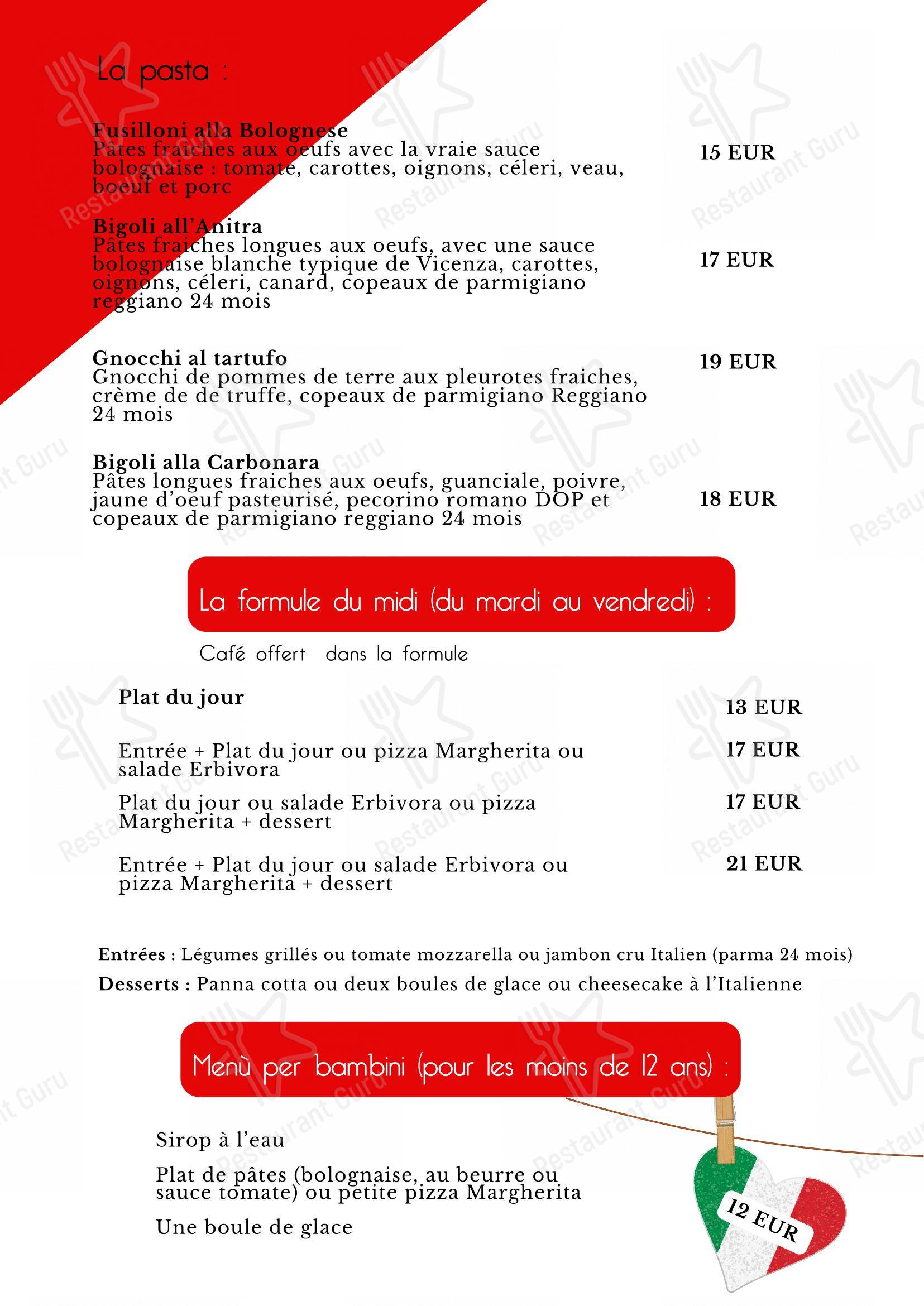 Magnagati dans Lyon - Menu
