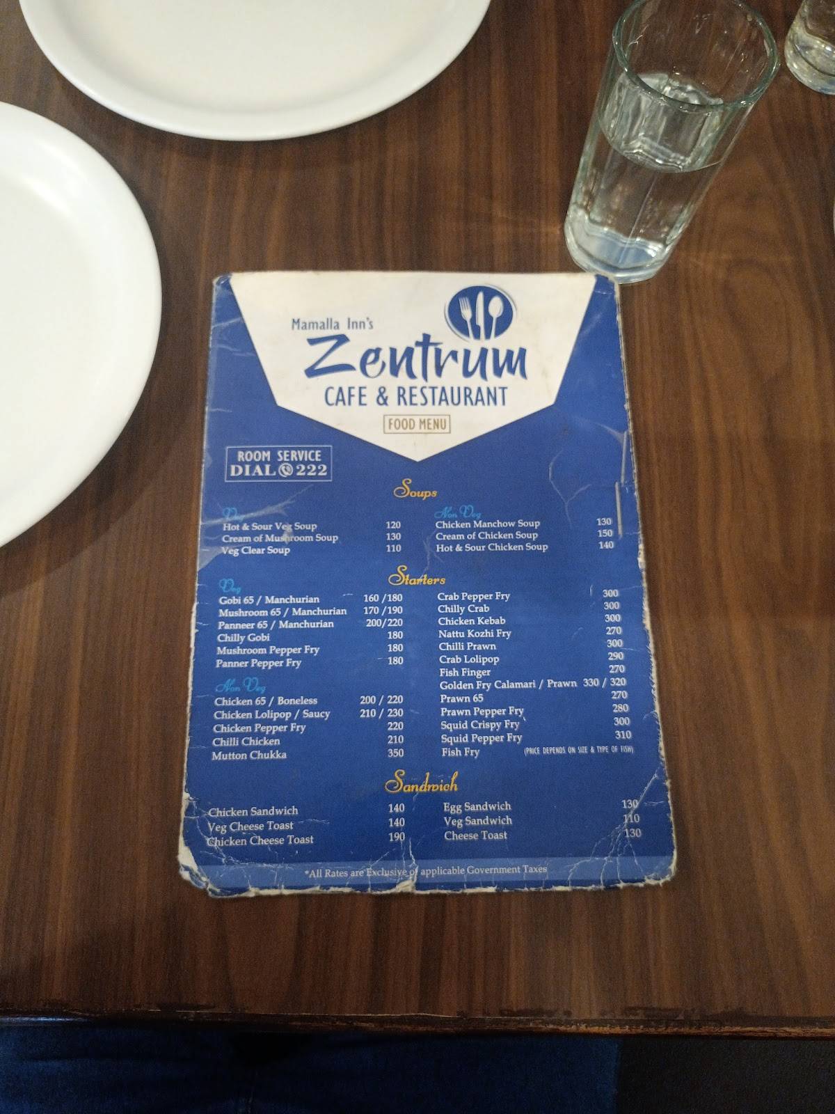 Zentrum Cafe & Restaurant menu