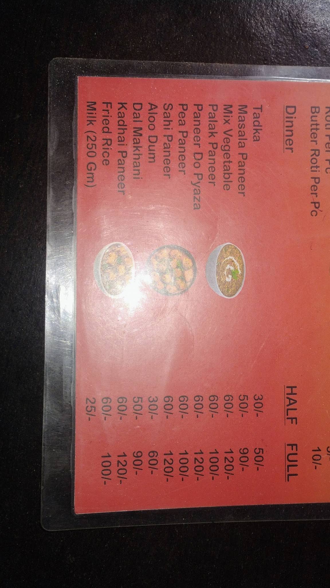 Makati Kolkata menu