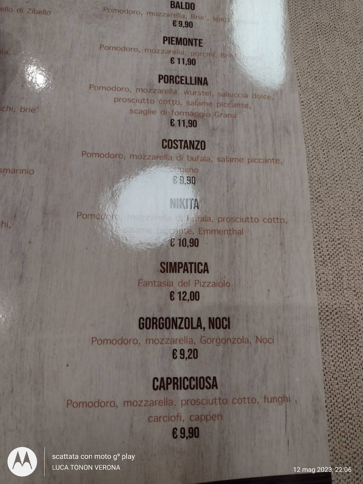 Menu di Makeroni Ristorante Pizzeria 